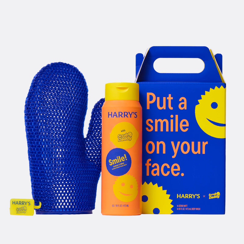 Harry’s x Scrub Daddy Smile! Body Wash and Exfoliating Mitt