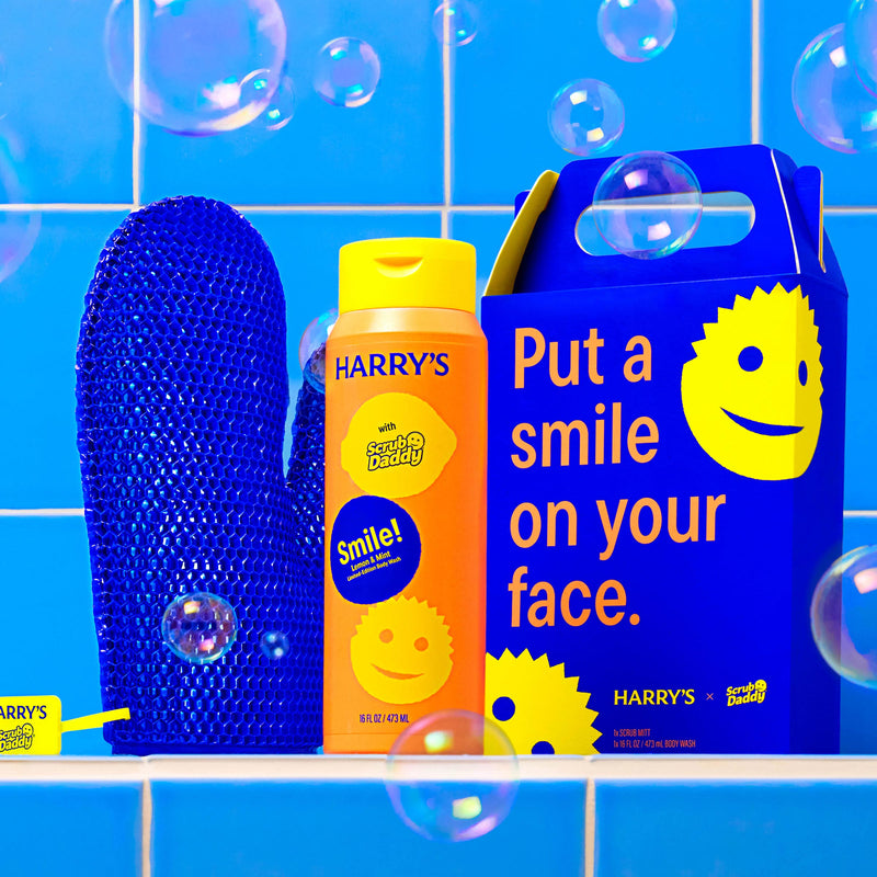 Harry’s x Scrub Daddy Smile! Body Wash and Exfoliating Mitt